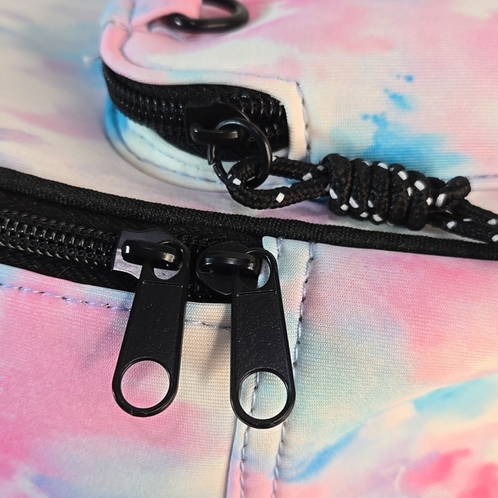 NWT Tie-Dye Backpack Pink Blue Zippers - Picture 6 of 11